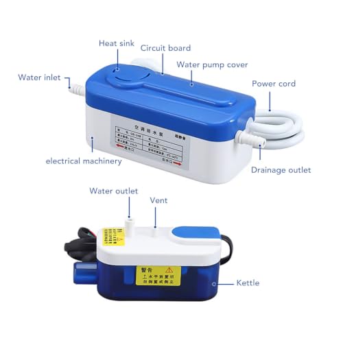 Pompe à Condensat Automatique Mini pour HVAC Super Silencieuse Économie d'Énergie Drainage 24l/h Réservoir 60ml