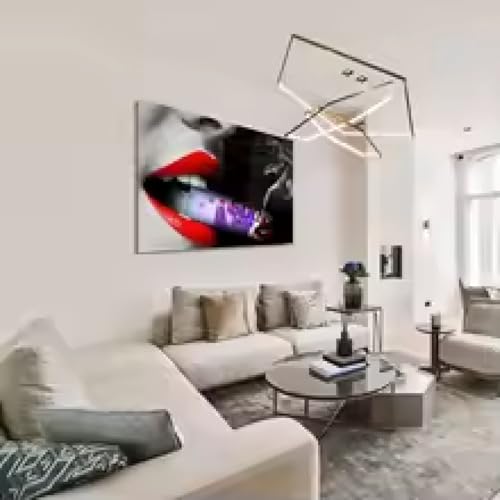Affiches colorées de lèvres sexy TONGYINLI art mural sur toile sans cadre 40x60cm