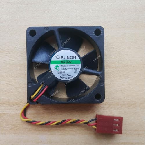 CYRMZAY Ventilador Compatible para SUNON MC35101V2-0000-G99 DC12V 0.52W 35x35x10mm 3-Wire cooling Ventilador