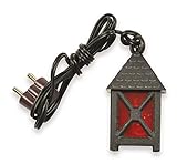 Lieferumfang: nach Wahl Riffelmacher Laterne für Weihnachtskrippe 4cm 78237 - Rot - Toll zur Modelleisenbahn, Zubehör Weihnachten Krippe 3,5V E5 Anschluss