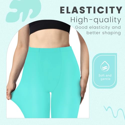 Image of 8 Pairs Solid Color Opaque Tights Set 8 Colorful Women's 80 Denier High Waist Footed Colored Pantyhose Legging Stocking