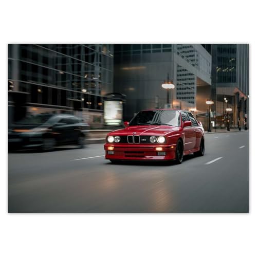Papier peint non-tissé voiture rouge 312x219 cm H8804M_TV5BG