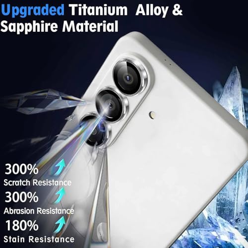 Image of Lensarmor Compatible with Samsung Galaxy S26 Plus /S26 White Camera Lens Protector (1 Pack) - Premium 9H Glass, Military-Grade Protection, Ultra-Clear Transparency & Case-Friendly Design