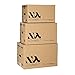 Pack 20 cajas de cartón para mudanza y almacenaje 550x350x350mm con asas...