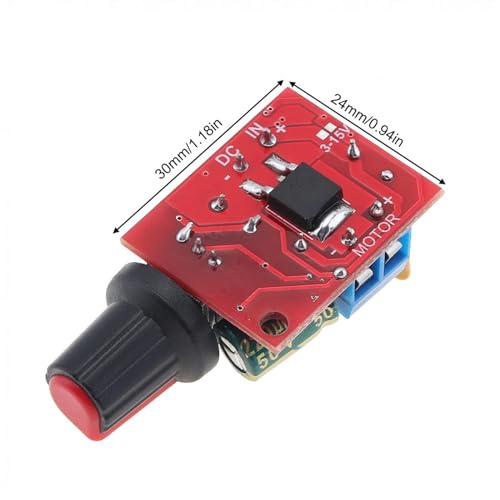 Regulador de velocidad PWM MOBYAT para motores de corriente continua de 3-35V y 5A 90W 5