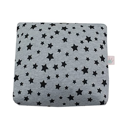 Jyoko Kids Reducer Cushion Infant Head & Baby Body Support Antiallergic 100% Cotton (Head, Body And Back Support, Black Star) 3 Parts #TOP7
