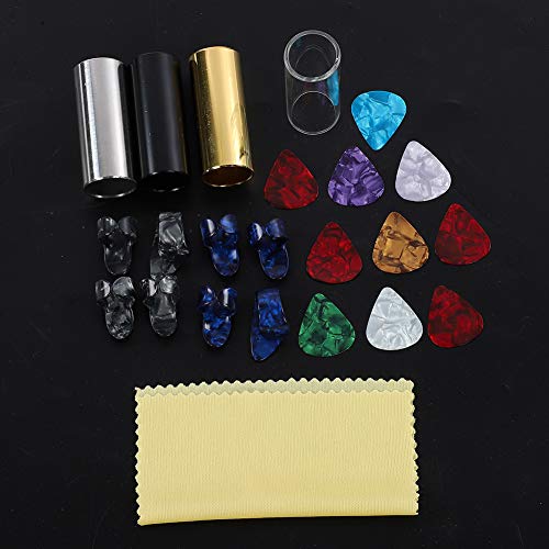 Kit D’accessoires pour Guitare Comprenant 10 Médiators en Celluloïd + 4 Curseurs de Guitare + 8 Doigtiers avec Boîte en… - Les Beatles, Paul McCartney, John Lennon, RIngo Starr, George Harrison Kit D'accessoires pour Guitare Comprenant 10 Médiators en Celluloïd + 4 Curseurs de Guitare + 8 Doigtiers avec Boîte en… – Image 8