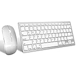 LEAPEST Wireless Bluetooth Keyboard and Mouse Set, Portable Slim Silent Rechargeable Cordless Keyboard and Mouse Combo Compatible with iPad/Mac/Macbook/Android/Windows/PC/Computer