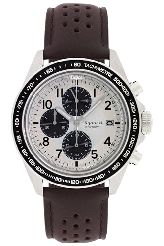 Gigandet Herren Analog Japanisches Quarzwerk Uhr mit Leder Armband 13VNAG24NE/007