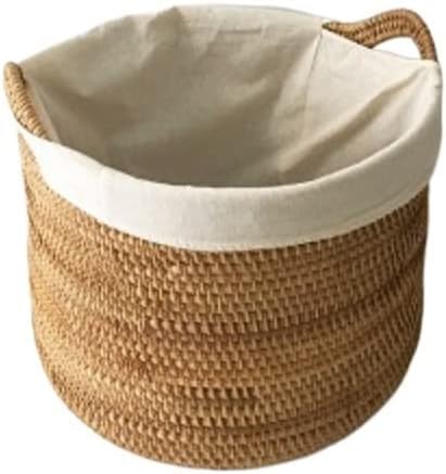 1 Pack Handmade Rattan Woven Household Socks Clothes Basket Clothes Toys Sundries Storage Bucket Sorting Basket Basket