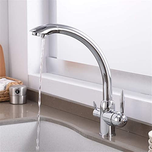 Robinet filtre eau potable pour cuisine moderne mitigeur évier double commande