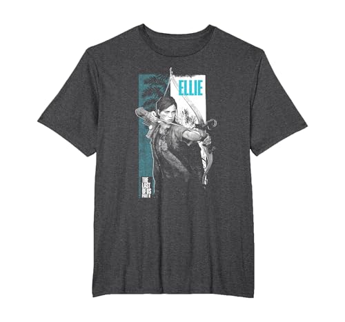 The Last of Us Part II Ellie Ready for Fight Big Poster V2 Maglietta, Uomo Taglie Grandi, Grigio Scuro, 5X Tall