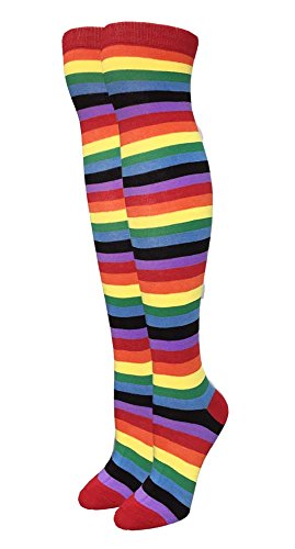 Image of COUVER Over Knee High Socks Women Warm Dress Tube Stocking Cosplay Socks Thigh High Leg Warmer - 6 Pairs