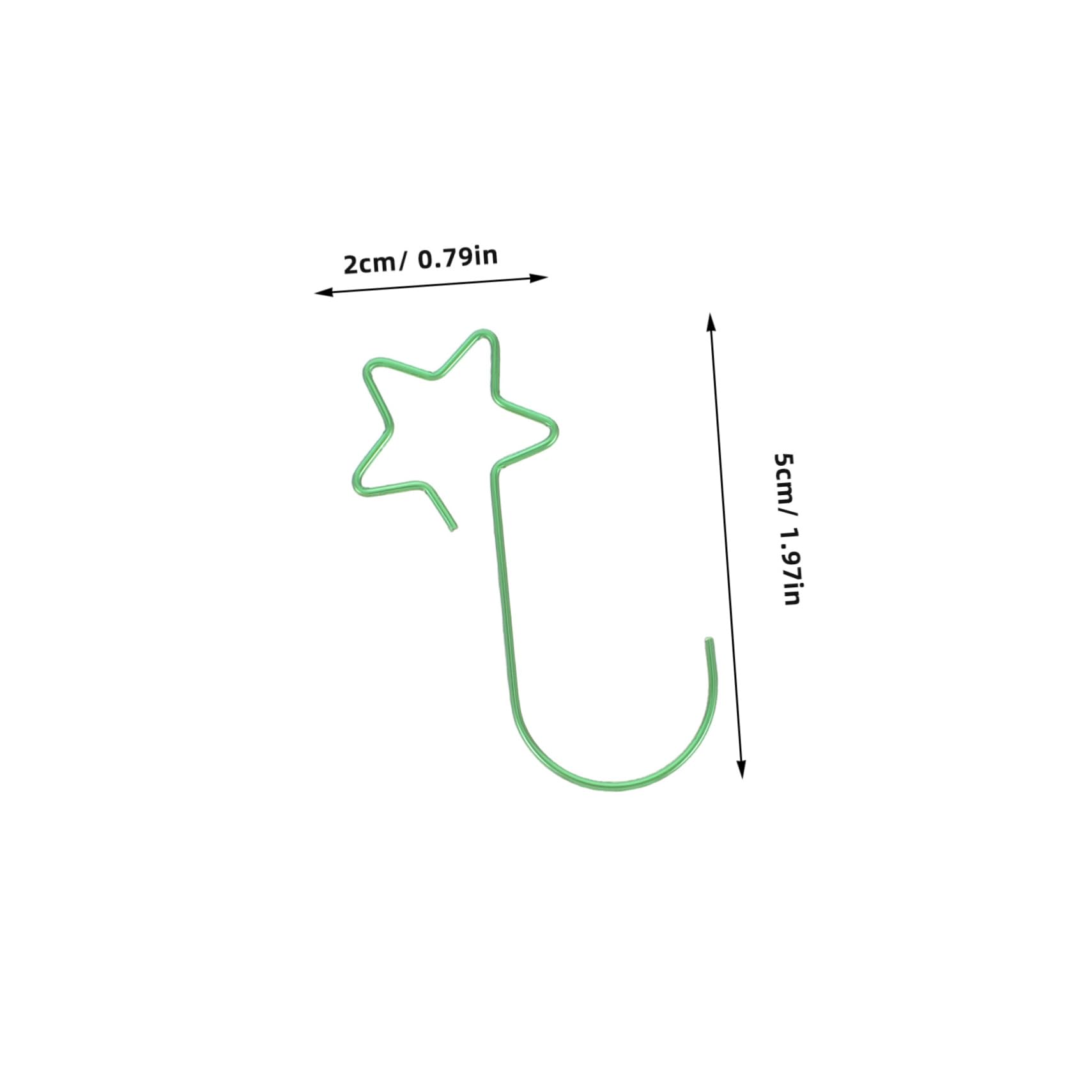 FONDOTIN Festive Christmas Tree Hooks 5 Pack Star Shape Ornament Hangers and Decorative Hooks for Holiday Decorations
