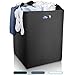 Wäscherkorb Filz, Wäschesammler, Korb Aufbewahrung, Wäschesortierer, Wäschetruhe, Wäschekorb faltbar Wäschekörb Aufbewahrungskorb groß Laundry Baskets Wäschepuff (Schwarz)