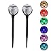 Produktbild LCJDD Schwimmende Teichleuchten Solarbetriebene, LED-schwimmende Solar-Gartenleuchten mit Halterung für Teichschwimmbad (Farbwechsel) (Buntes Licht, 2Pcs)