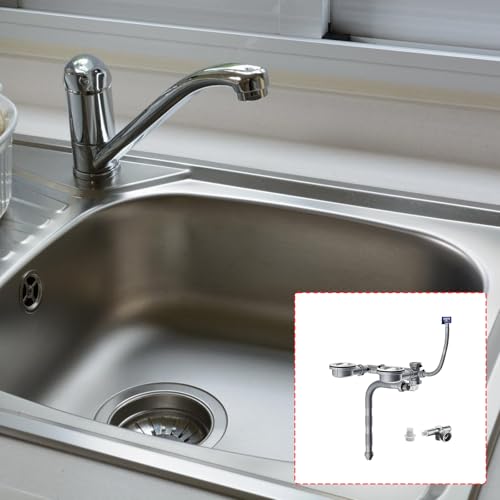 Raccord de tuyau de descente lavabo universel simple double Setchen