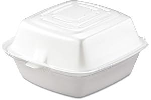 Dart Foam 1 Compartment Food Container To Go Box, 5.5" x 5.375" x 2.875", 500/Case