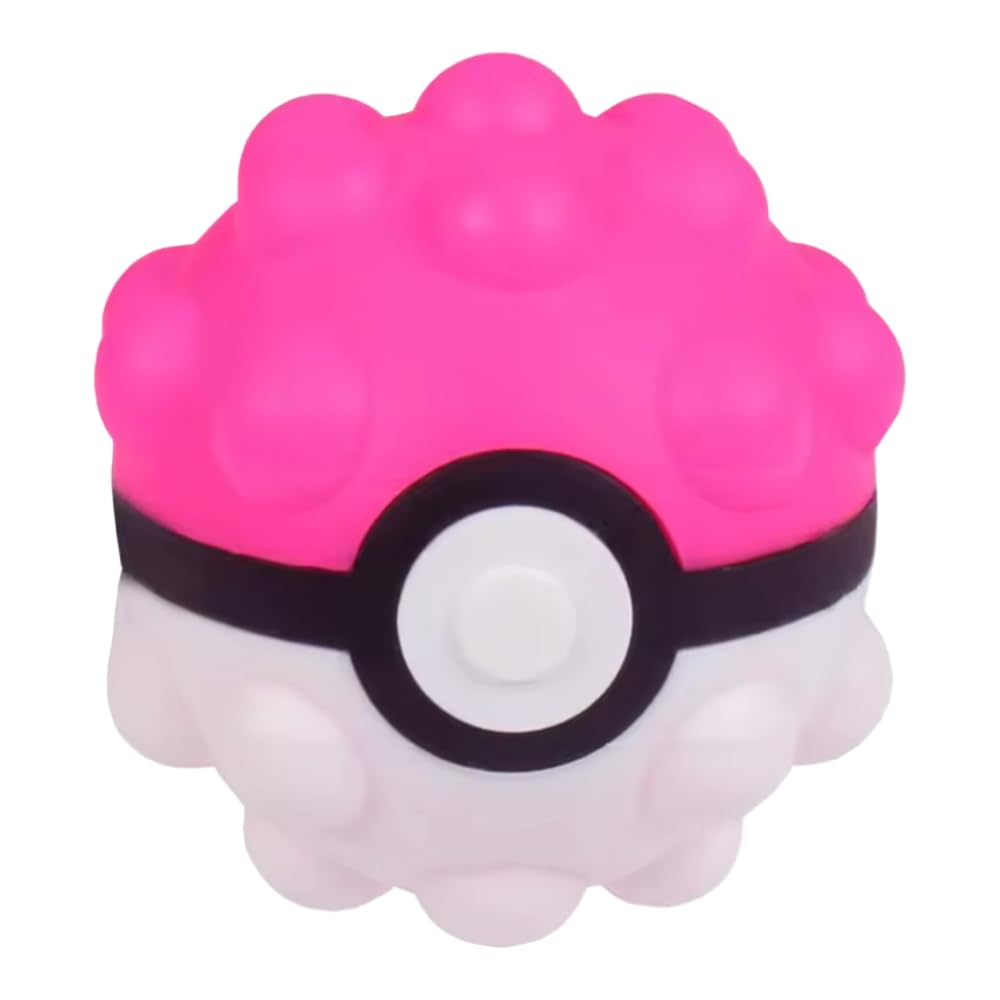 Pokemon Pop Pokeball | Kawaii Squeeze / Pop Toys | Stress Relief Squishy Collection | Pink — image 1