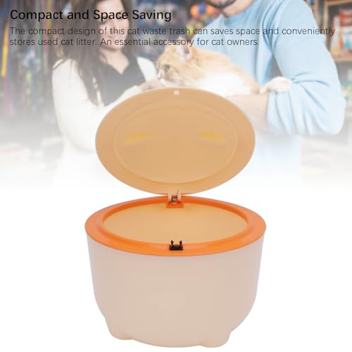 Qcwwy Cat Litter Trash Can,Press Type Lid Enclosed Design Compact Cat Waste Trash Can Dustbin Home Table Garbage Can Car Trash Bin Small Refuse Bin Pet Poop Waste Station Dog Poop - Image 8