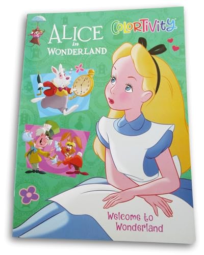 Alice in Wonderland Coloring and Activity Book Colortivity ''Welcome to Wonderland'' - 80 Pages