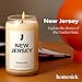 Homesick Scented Candles for Home (New Jersey) - 13.75 oz Long-Lasting Soy Wax Jar Candle for Women & Men for All Occasions, 60-80 Hours Burn Time - Notes of Candy Apple & Cranberry