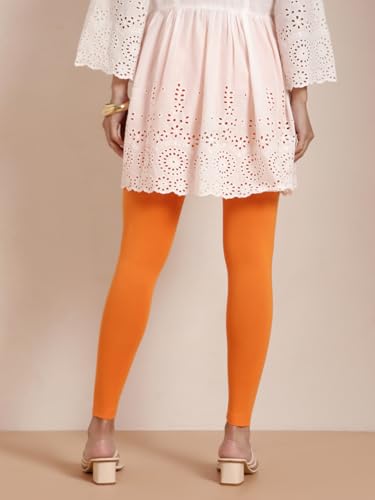 Image of TWIN BIRDS Super Stretchable Cotton Elasthane Fabric Ankle Length Leggings for Women