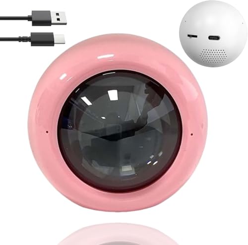 Bola de Cristal 3D Personalizada - Globo de Reproductor de Fotos y Videos de 2.7 Pulgadas con luz de Latido Naranja, Cargar imágenes Personalizadas, Regalos de Esfera de iluminación LED I