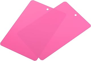 sourcing map Etiquetas de envío de plástico para cables impermeables, para etiquetas de identificación de productos, marcado de válvulas, etiquetado al aire libre, 3.2 x 5 pulgadas, color rosa, 100