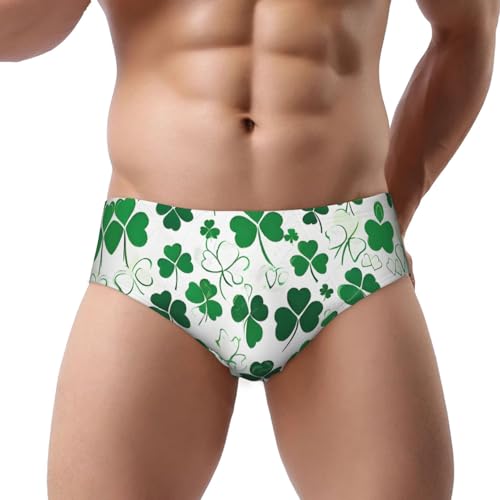 Happy St Patrick'S Day Print Men'S Triangle Briefs Soft Stretch Breathable Man Panties