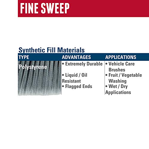 Weiler 42042 24" Fine Sweep Floor Brush, Flagged Silver Polystyrene Fill, Natural #TOP4