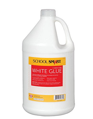 School Smart White Glue - 1 Gallon - Dries Clear