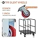 Heavy Duty Panel Truck Cart, Platform Cart W/3 Handrails, 2500 Lbs Capacity Drywall Cart & Lumber Carts, Flatbed Cart W/4 Swivel Casters, All-Steel Hand Truck Push Dolly