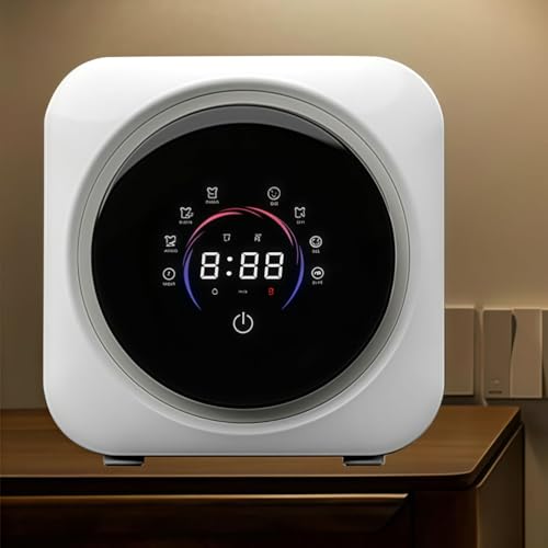BESTXH Mini Lavadora Y Secadora PortáTil 2 En 1, Lavadora De Tambor Frontal Totalmente AutomáTica De Escritorio O Pared con Panel De Control LCD, para Ropa PequeñA,Blanca,Wall Mount Model