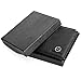 Genuine Leather Bifold Wallet with 3 Card Slots and ID Window For Mercedes Benz (Black, Mercedes Benz)