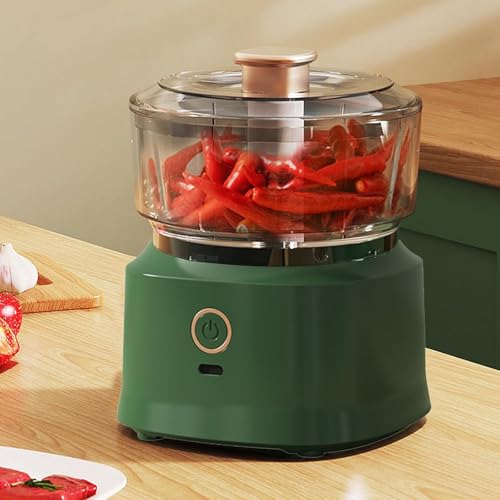 Procesador de alimentos picador de verduras, picador de ajo inalámbrico recargable por USB, 350 ml, triturador de alimentos portátil para el hogar