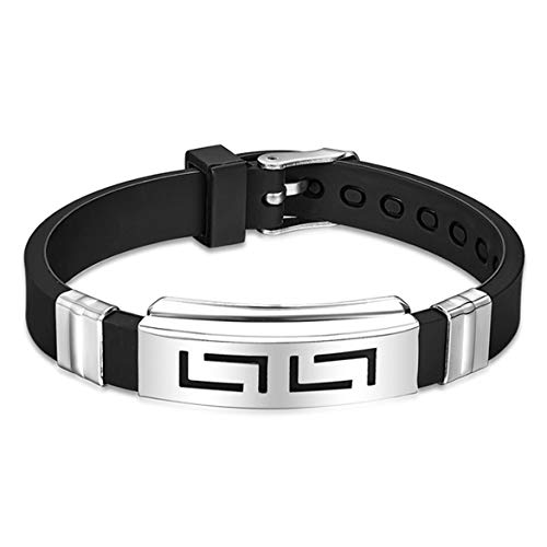Preisvergleich Produktbild Schmuck neues Boutique Herren Titan Stahl Silikon Armband JohnJohnsen