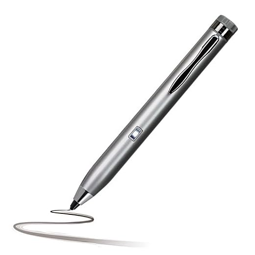 Navitech silver fin spets digital aktiv styluspenna kompatibel med Sony Xperia X Compact