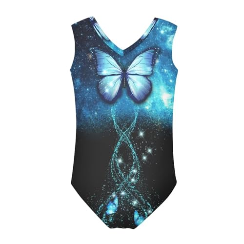 Image of Biyejit Girls Leotards Dance Sport Wear Gymnastics One-Piece Swimwear for Kids 3-14 Years
