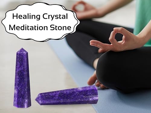 Image of Crystal Heaven Certified Lepidolite Crystal Tower Obelisk Point For Chakra, Healing And Balancing - Aaa Grade Original Certified Gemstone Agate For Reiki Meditation Yoga Spiritual (3-4 Inches)