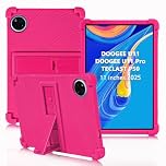 ATOOZ for DOOGEE U11 Case 11 Inch,Soft Silicone Kids Case for DOOGEE U11 Pro Tablet 2025/Teclast P50 Tablet with Stand (Rose red)