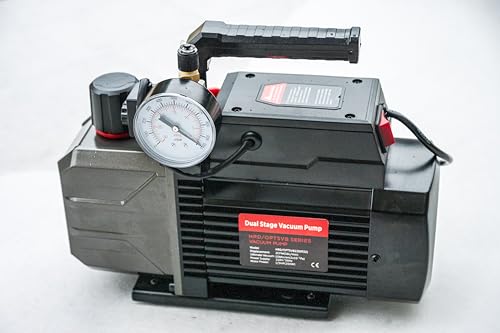 Pompa A Vuoto A Due Stadi Con Valvola Di Intercettazione E Manometro 2 Cfm 1/3 Hp 56 L/Min Hvac R32 - 2