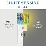 Abstract Ivy Flowers Watercolor Painting Night Light Plug into Wall with Dusk to Dawn Sensor Cute Nightlight for Kid Girls Boys Women Room Decor, Hallway, Kitchen, Bathroom, Nursery, Stairs - Image 2
