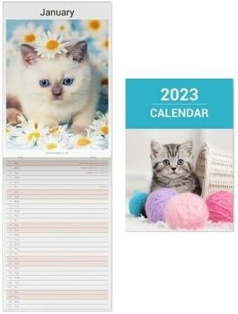 Family Calendar 2023 Slim Wall Calendar Month to View Family Monthly Planner Organiser 2023 Calendar for Home Office with Aesthetic Design and UK Holidays