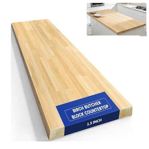 5ft Birch Wood Countertop for Kitchen and Workshop