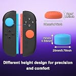 12PCS Thumb Grips Compatible with Nintendo Switch 2,Thumb Grip Caps for Switch 2,Enhanced Gaming Grip Set, Improve Control and Guard Joystick Wear, Grip Button Stick Cover(Blue, Orange, Black)