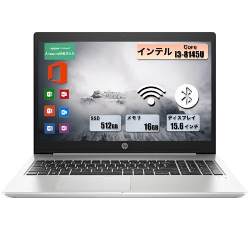 �y�����ςݕi�z�m�[�g�p�\�R�� HP ProBook 450G6 ��8���� �C���e�� i3-8145U(2.1Ghz)/������16GB/SSD512GB/�w��F��/15.6�C���`FHD(1920*1080)/Windows11��office2019����/WE