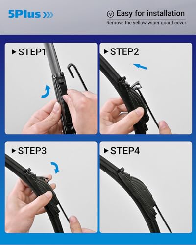 Image of 22 inch+19 inch Windshield Wiper Blades Replacement for Ford Focus 2000-2011,Toyota Highlander 2001-2007,RAV4 2001-2005 Original Factory Quality Fit for U /J HOOK Front Wipers Arm(Pack of 2)