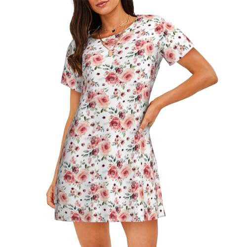Robe de nuit fleurie idéale pour les soirées d'été