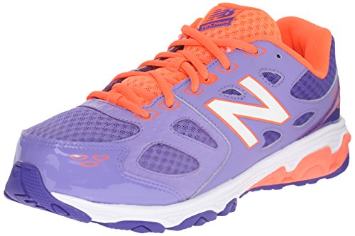 New Balance Kid's 680 V3 Alternative Closure Running Shoe, Purple/Coral, 12 M US Little Kid (4-8 Years)